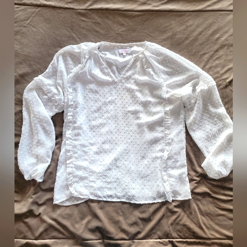 White Swissdot Blouse
